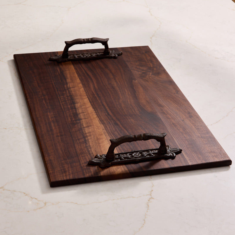 Thin walnut cutting board with sleek design, best wooden chopping board and safest cutting board material for modern kitchens.